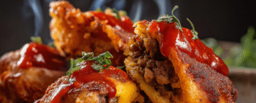 Behold! Fried Cheeseburger Dumplings Over an Open Fire