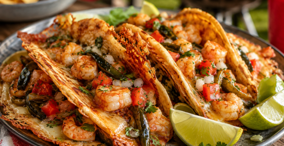 Upgrade Taco Tuesday with Shrimp Tacos Gobernador!