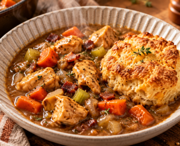 Maple Dijon Chicken Cobbler Is Basically Fall in a Skillet